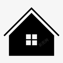 建筑物框架房子公寓住所图标高清图片