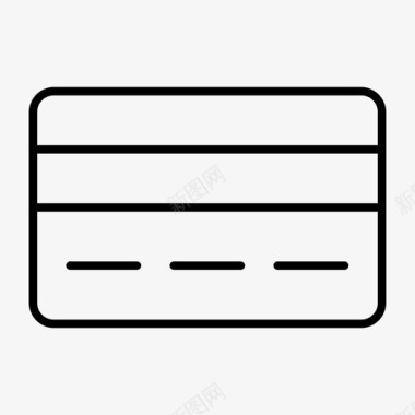 信用卡薄图标图标