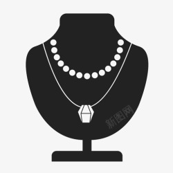 珠宝陈列道具珠宝胸像珠宝商珠宝展图标高清图片