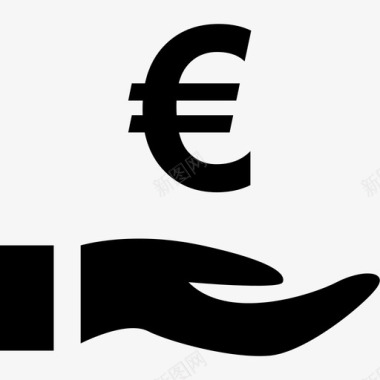 欧元捐款宽付图标图标