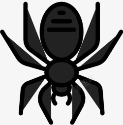长腿蜘蛛蜘蛛黑寡妇虫子图标高清图片