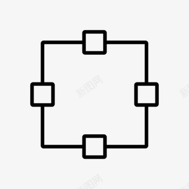 方形工具连接端连接线图标图标