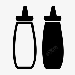 番茄酱醋酱汁餐厅图标图标