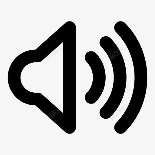 扬声器音量声音噪音图标svg_新图网 https://ixintu.com 听觉 响度 噪音 基本轮廓 声音 扬声器音量 电脑 隆隆声 音频