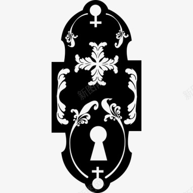 皇室的钥匙孔垂直形状钥匙孔图标图标
