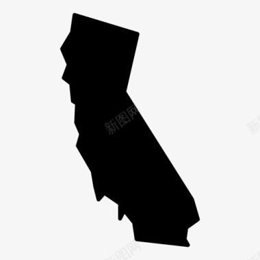 加利福尼亚美国海岸图标图标