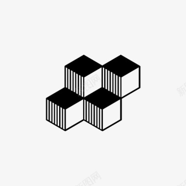 三维立方三维魔法立方块图标图标