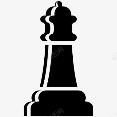 国际象棋战斗黑皇后图标图标