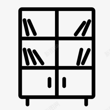 书架作者橱柜图标图标