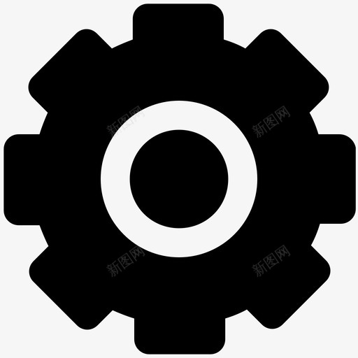 齿轮设置轮辐图标svg_新图网 https://ixintu.com 设置 设计和开发大胆的固体图标 车削 轮辐 轮齿 齿轮