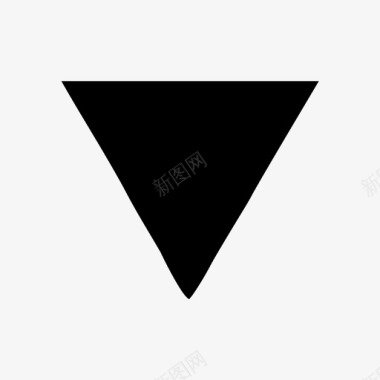向下三角形南部形状图标图标