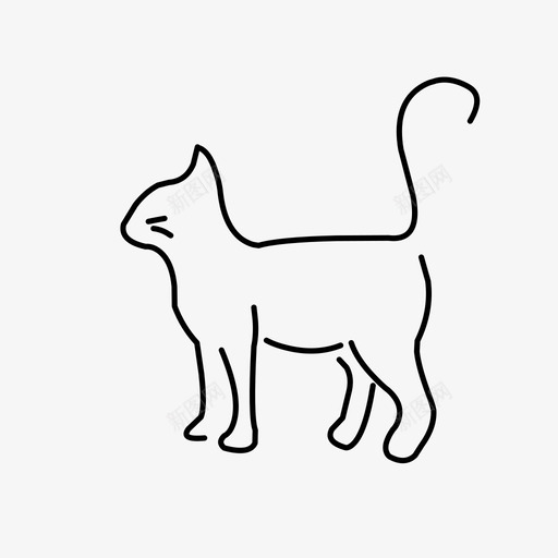 猫汤姆简单图标svg_新图网 https://ixintu.com 动物 喵喵 宠物 小猫 汤姆 温暖 猫 简单 线