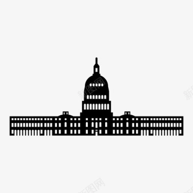 美国国会大厦华盛顿特区否决权图标图标