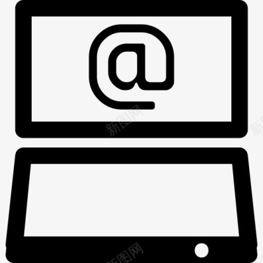 屏幕上有阿罗巴标志的笔记本电脑电脑酒店图标图标