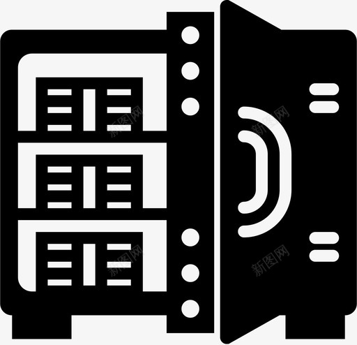金库银行现金图标svg_新图网 https://ixintu.com 业务可靠 保险箱 内部 安全 现金 金库 银行