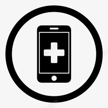 移动医疗智能手机处方图标图标