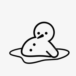 唤醒春天的温暖融化的雪人水温暖图标高清图片