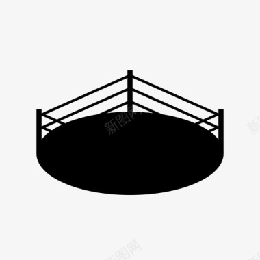 摔跤场图标图标