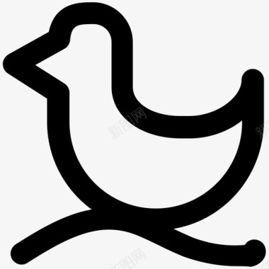 ducksummer粗体线条图标图标