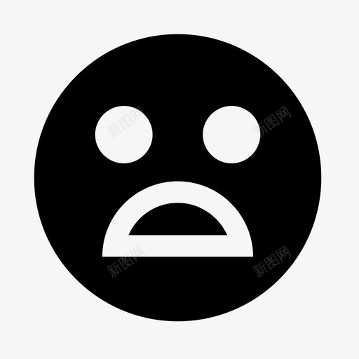 悲伤黑暗沮丧图标svg_新图网 https://ixintu.com 低 悲伤 情绪 月亮 沮丧 笑脸 脸 表情 黑暗