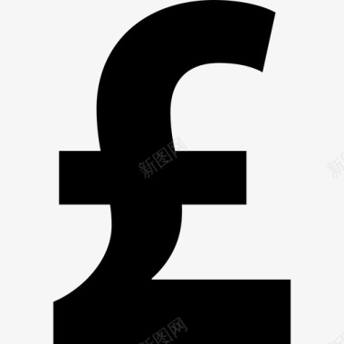 英镑货币粗体符号商业必需品图标图标