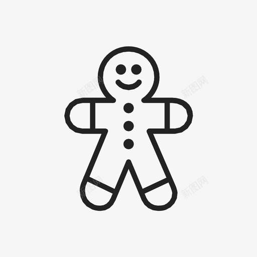 姜饼人乐趣食物图标svg_新图网 https://ixintu.com 乐趣 圣诞节 姜饼人 孩子 活动 甜食 装饰 食物 饼干