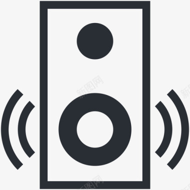 扬声器用户界面和网络图标图标