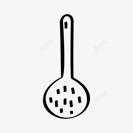 撇渣器烹饪吃图标svg_新图网 https://ixintu.com kichen 厨房 吃 工具 撇渣勺 撇渣器 滤器 烹饪 食物