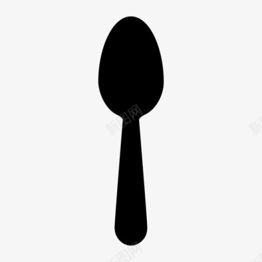 勺子当地食物时尚图标图标