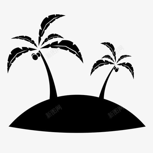 岛屿度假热带图标svg_新图网 https://ixintu.com 加勒比海 岛屿 度假 棕榈树 热带 自然 荒岛 赤道