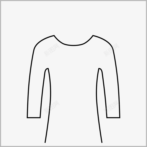 34袖T恤图标svg_新图网 https://ixintu.com 34袖T恤