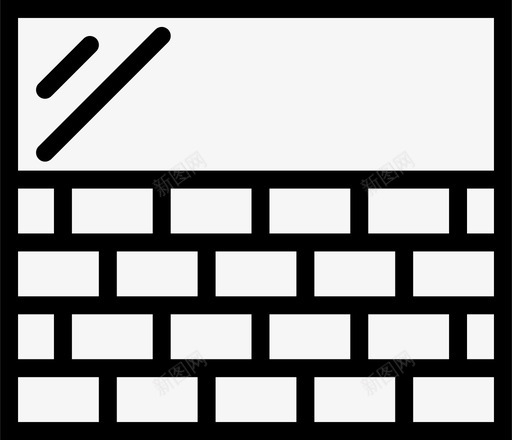 墙砖分图标svg_新图网 https://ixintu.com 分 地 墙 屋 户 户轮廓 石 砖 窗