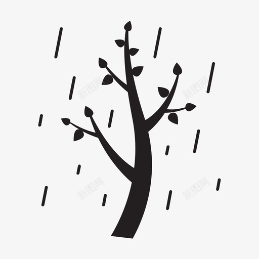 春天弹力树木图标svg_新图网 https://ixintu.com 上升 下雨 季节 弹力 春天 树木 移动 突然行动 跳跃 预报