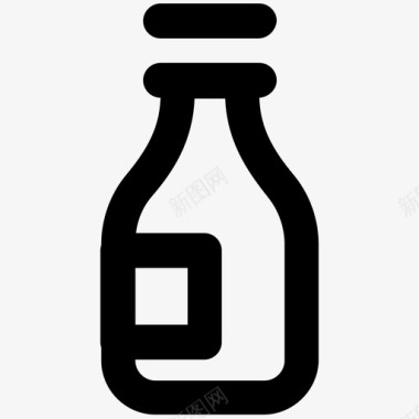 液体瓶衣服大胆的线条图标图标