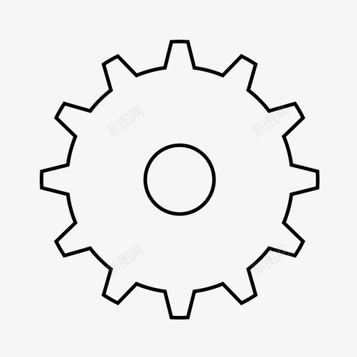 齿轮小齿轮设置图标svg_新图网 https://ixintu.com 小齿轮 机器 机械工程 设置 设置轮齿 转动 零件 齿轮