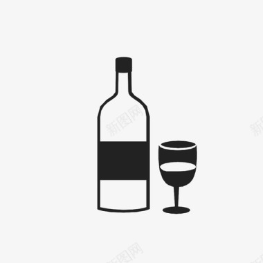 葡萄酒陈酿酒精图标图标