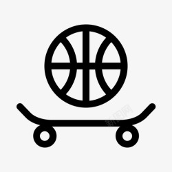 发现运动的乐趣户外活动运动滑板图标高清图片