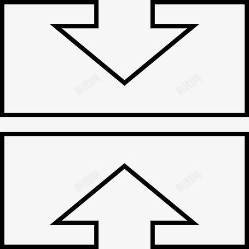 分割分离向上图标svg_新图网 https://ixintu.com 分割 分开 分离 向上 向下 图表 箭头