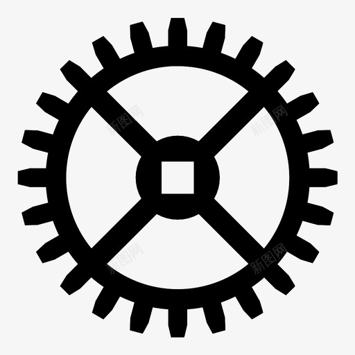 钟表齿轮齿轮工业图标svg_新图网 https://ixintu.com 工业 技术 机械 车削 金属 钟表齿轮 齿轮