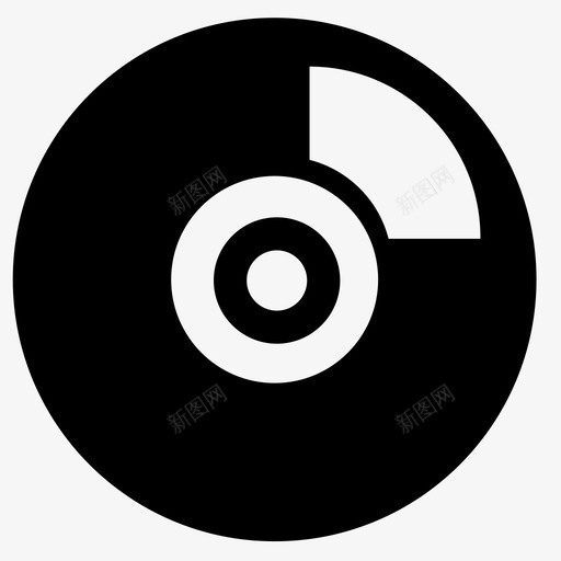 cd刻录光盘图标svg_新图网 https://ixintu.com cd 便携 光盘 刻录 录制 播放 数码 音乐