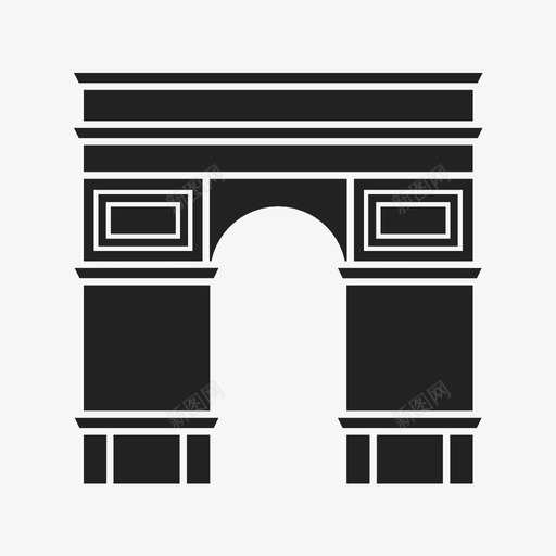 凯旋门建筑欧洲图标svg_新图网 https://ixintu.com 凯旋门 巴黎 建筑 旅游 欧洲 法国 纪念碑