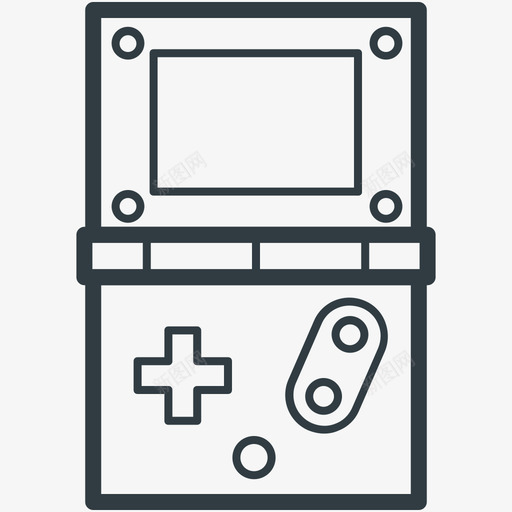 gameboy游戏线图标svg_新图网 https://ixintu.com gameboy 游戏矢量线图标