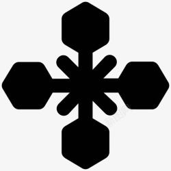 雨夹雪符号冬季雪花雪花霜冻符号图标高清图片