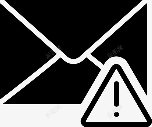 邮件警告交互可靠图标svg_新图网 https://ixintu.com 交互可靠 邮件警告