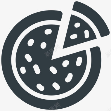 披萨庆典和派对酷标图标图标