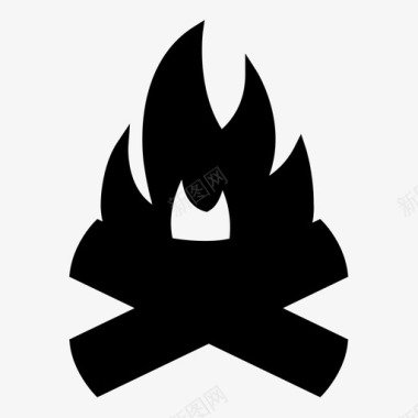 营火燃烧火焰图标图标