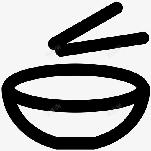 中餐酒店加粗线条图标svg_新图网 https://ixintu.com 中餐 酒店加粗线条图标