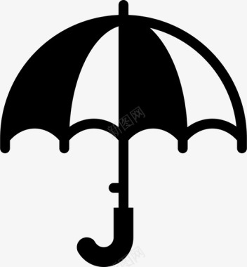 伞风暴存储图标图标