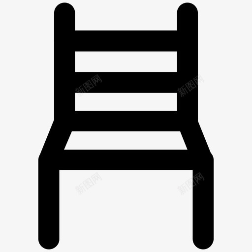 椅子建筑和家具加粗线条图标svg_新图网 https://ixintu.com 建筑和家具加粗线条图标 椅子