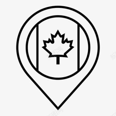 加拿大加拿大国旗地理位置图标图标